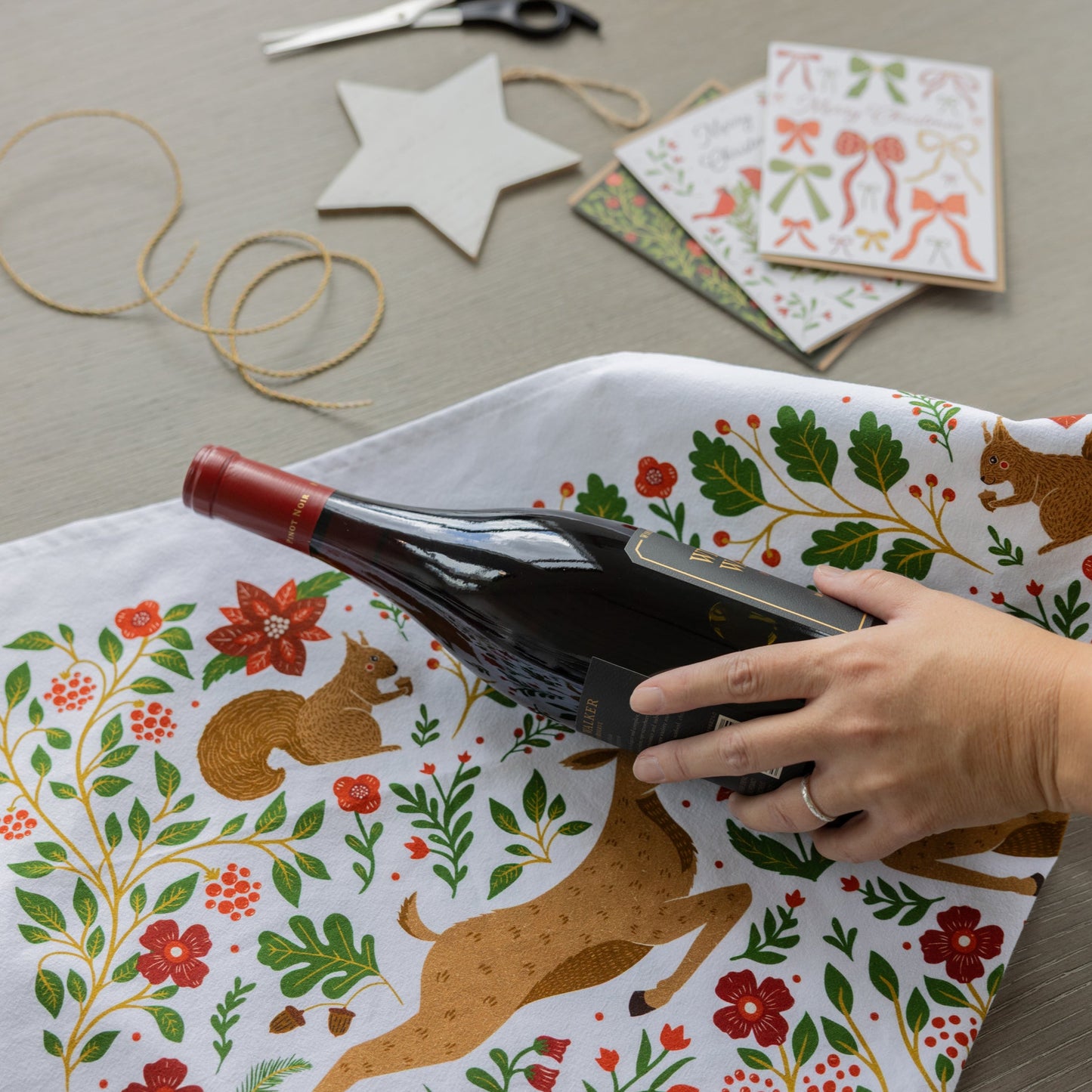 Christmas Forest Tea Towel