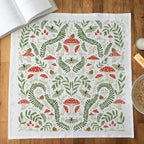 Mushrooms & Ferns Tea Towel - SAVE 16%