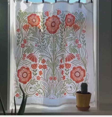 Poppy Cafe Curtains