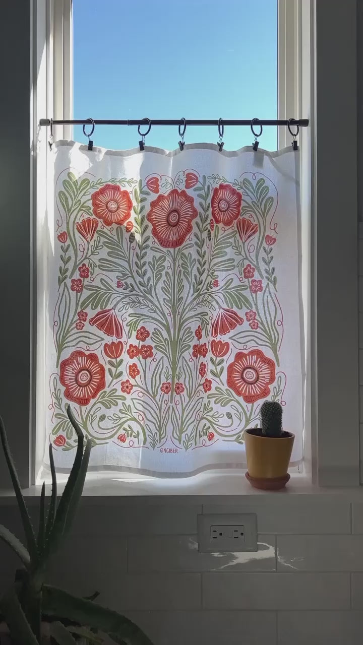 Hummingbird Cafe Curtains - Set of 2 – Gingiber