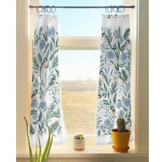 Winter Bird Cafe Curtains