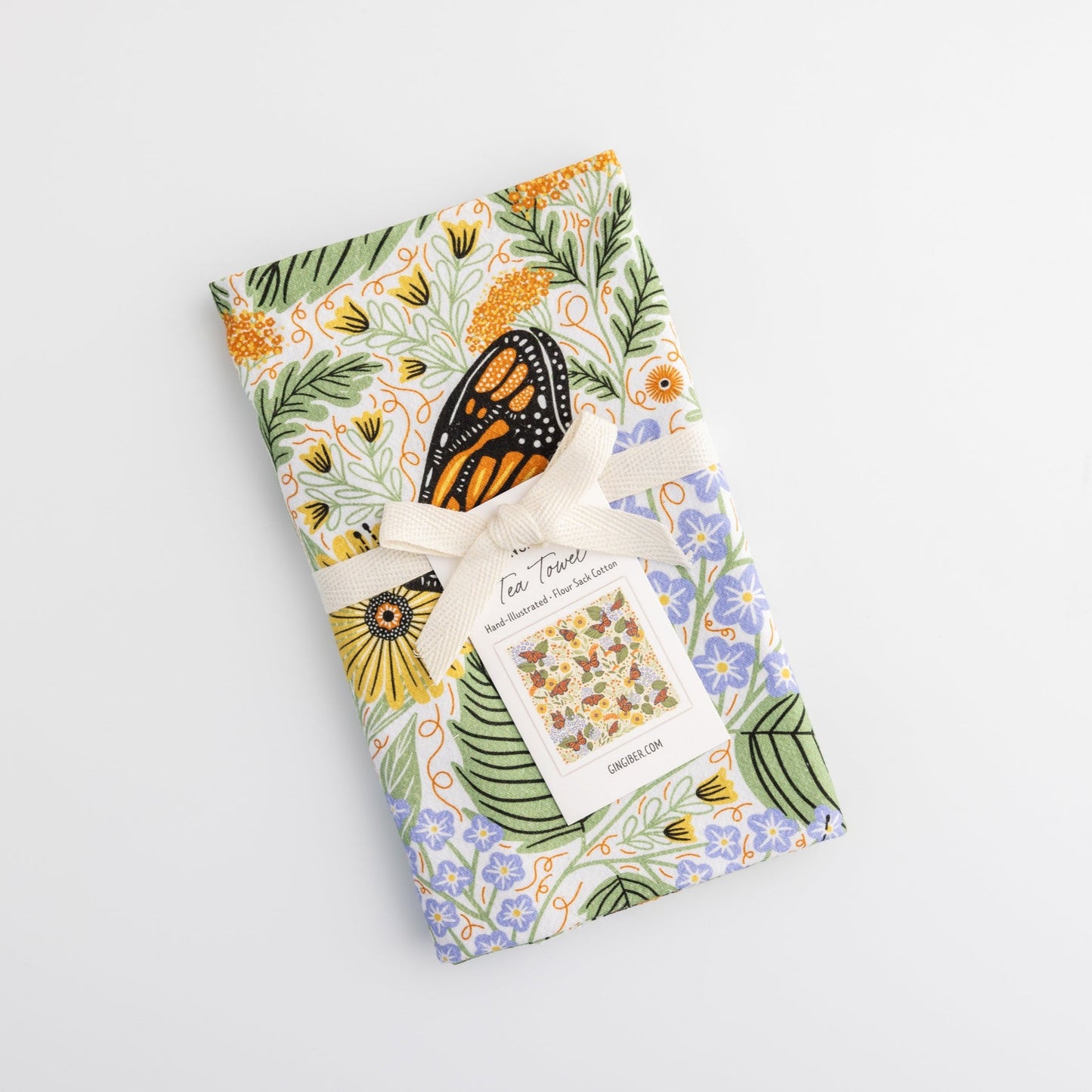 Monarch Garden Tea Towel