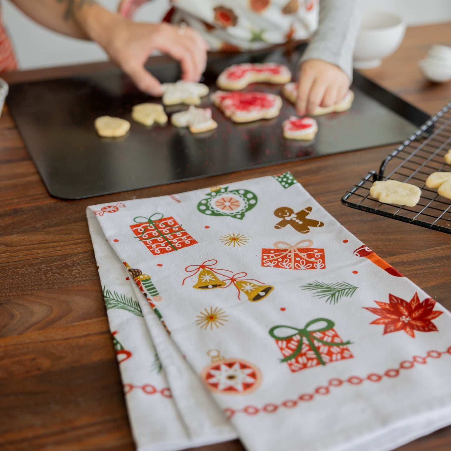 Festive Trinkets Tea Towel