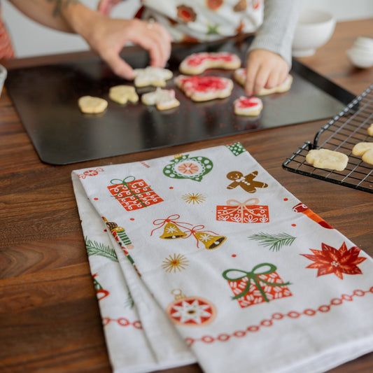 Festive Trinkets Tea Towel