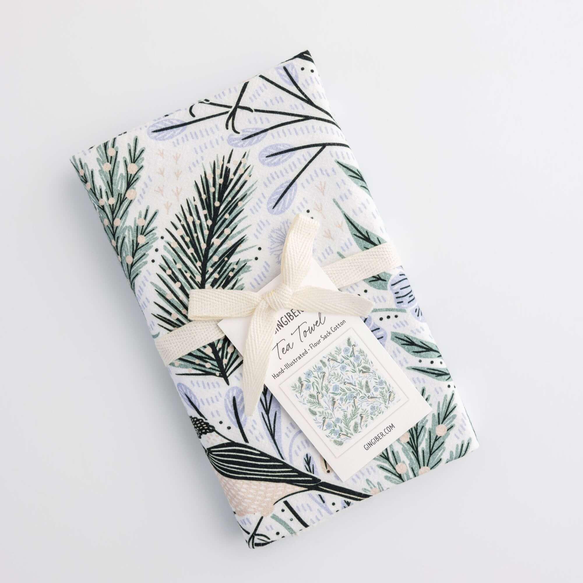 Winter Retreat Tea Towel - Gingiber