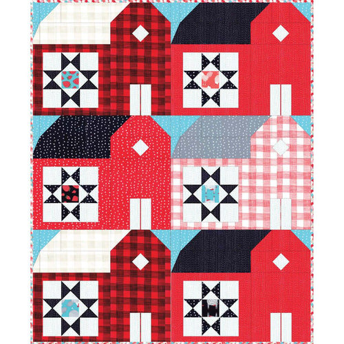 Red Barns Quilt Pattern - PDF - Gingiber