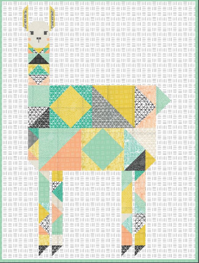 Patchwork Llama Pattern