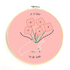 Easy To Be Kind Embroidery PDF Pattern - Gingiber