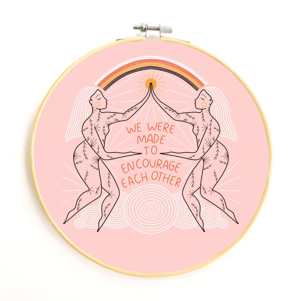 Encourage Each Other Embroidery Pattern - PDF - Gingiber
