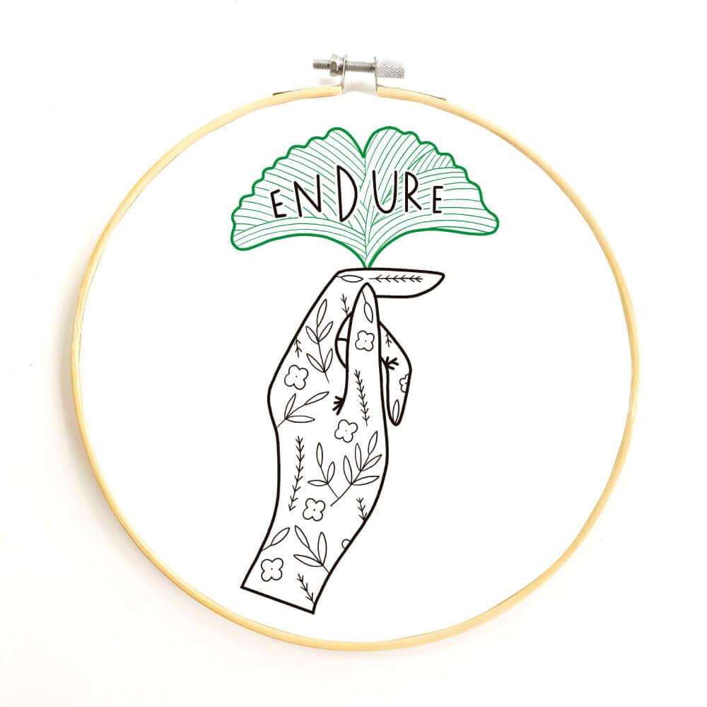Endure Embroidery Pattern - PDF - Gingiber