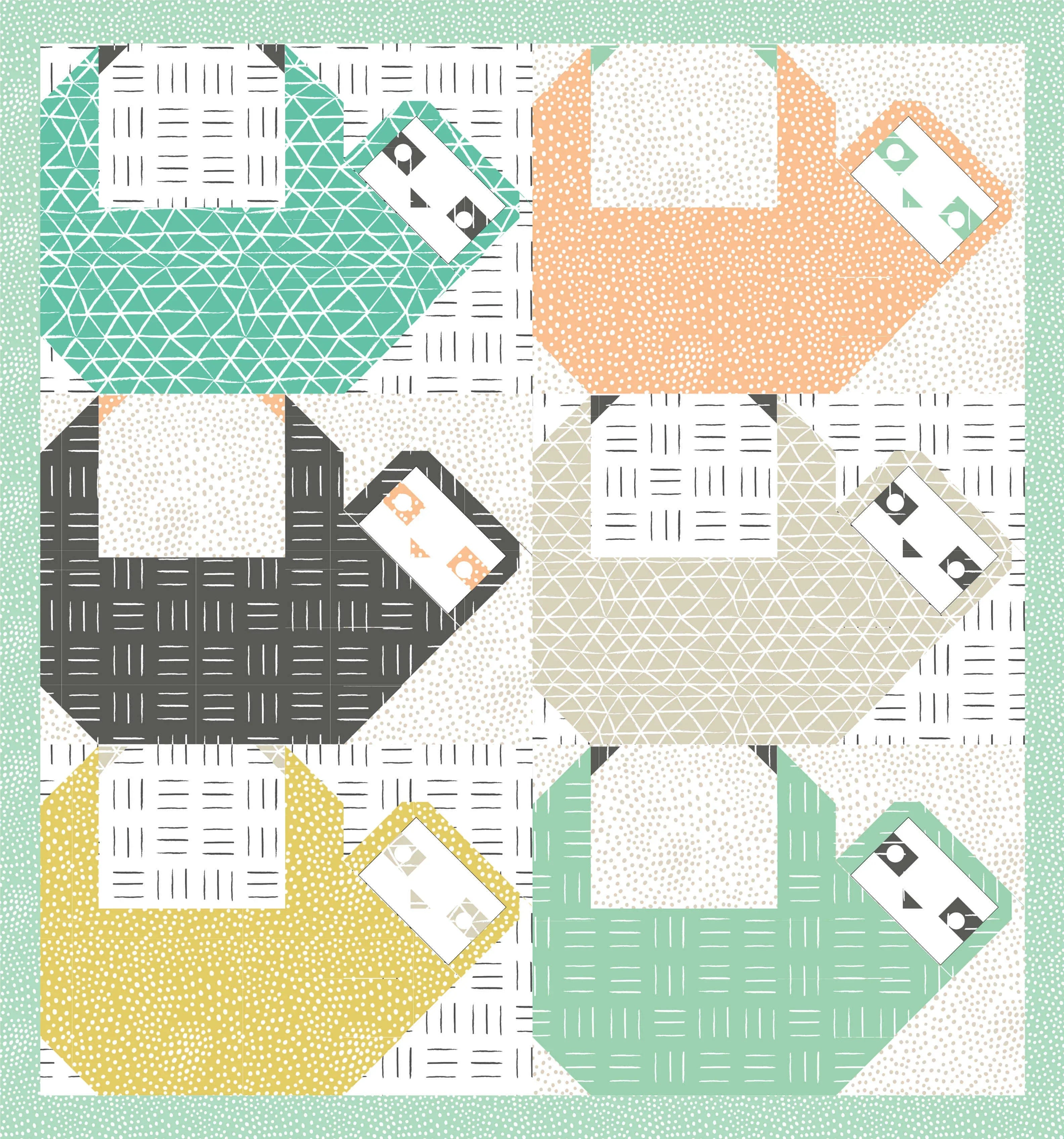 Sloth Sighting Quilt Pattern - PDF – Gingiber