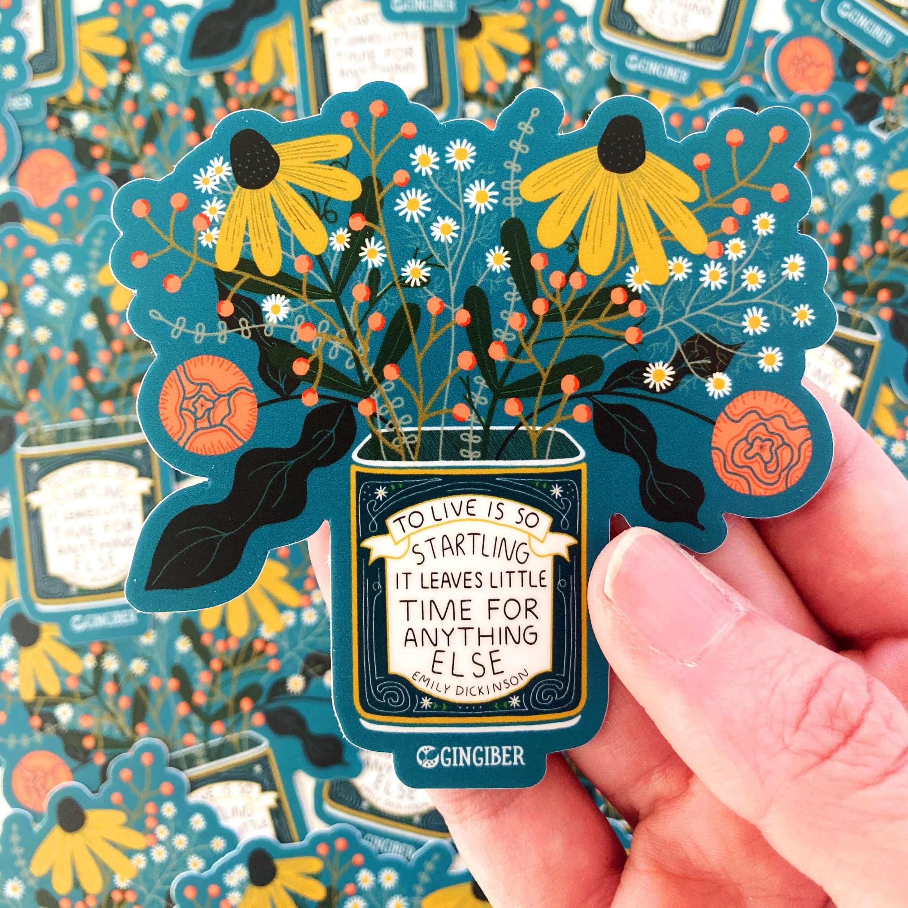 Flower Tin Sticker - Gingiber