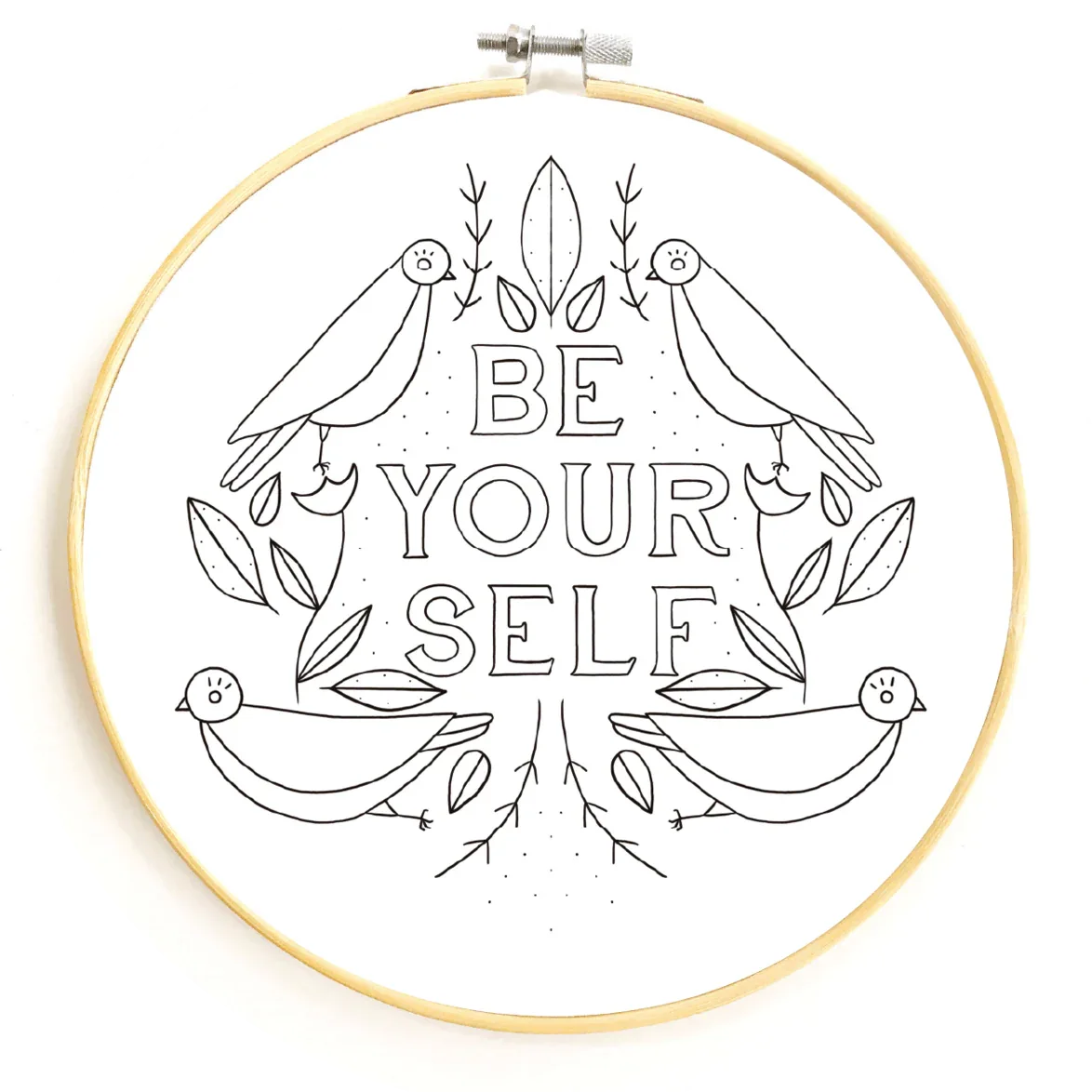 Be Yourself Embroidery Pattern - PDF - Gingiber
