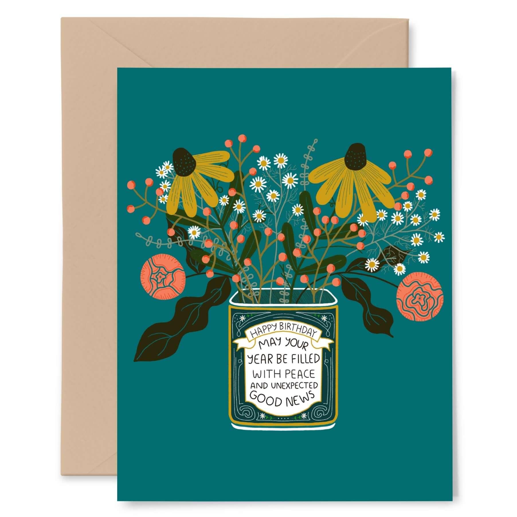 Birthday Flower Tin Card - Gingiber