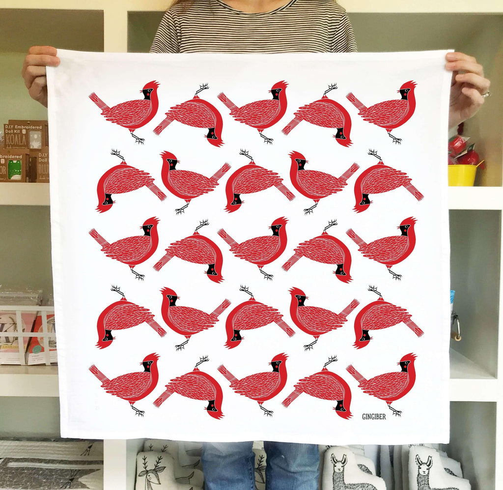 Cardinal Tea Towel - Gingiber
