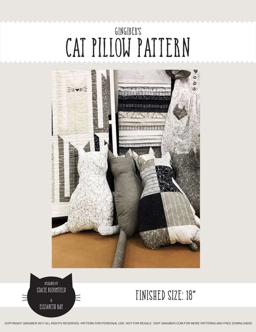 Cat Pillow Pattern Download: Use Link In Listing - Gingiber