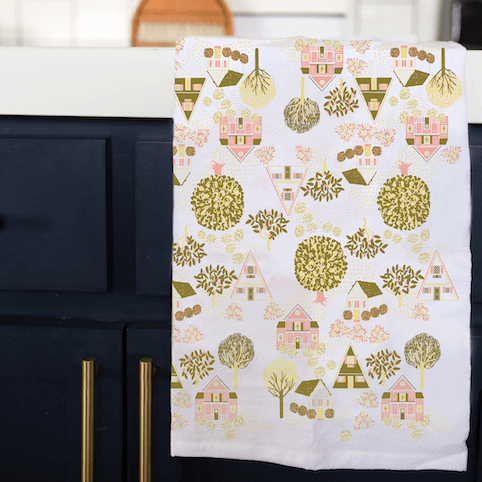 Cottages Tea Towel