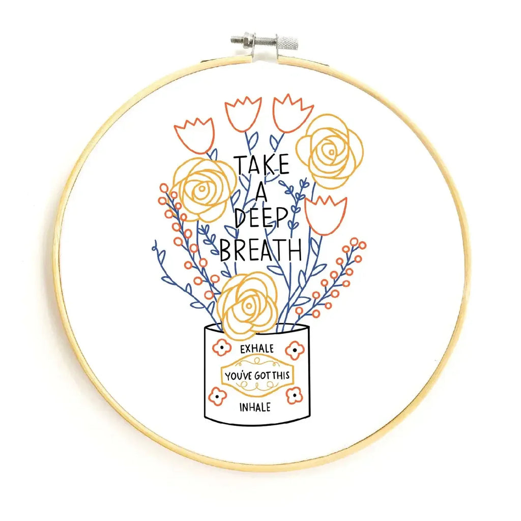 Deep Breath Embroidery Pattern - PDF - Gingiber