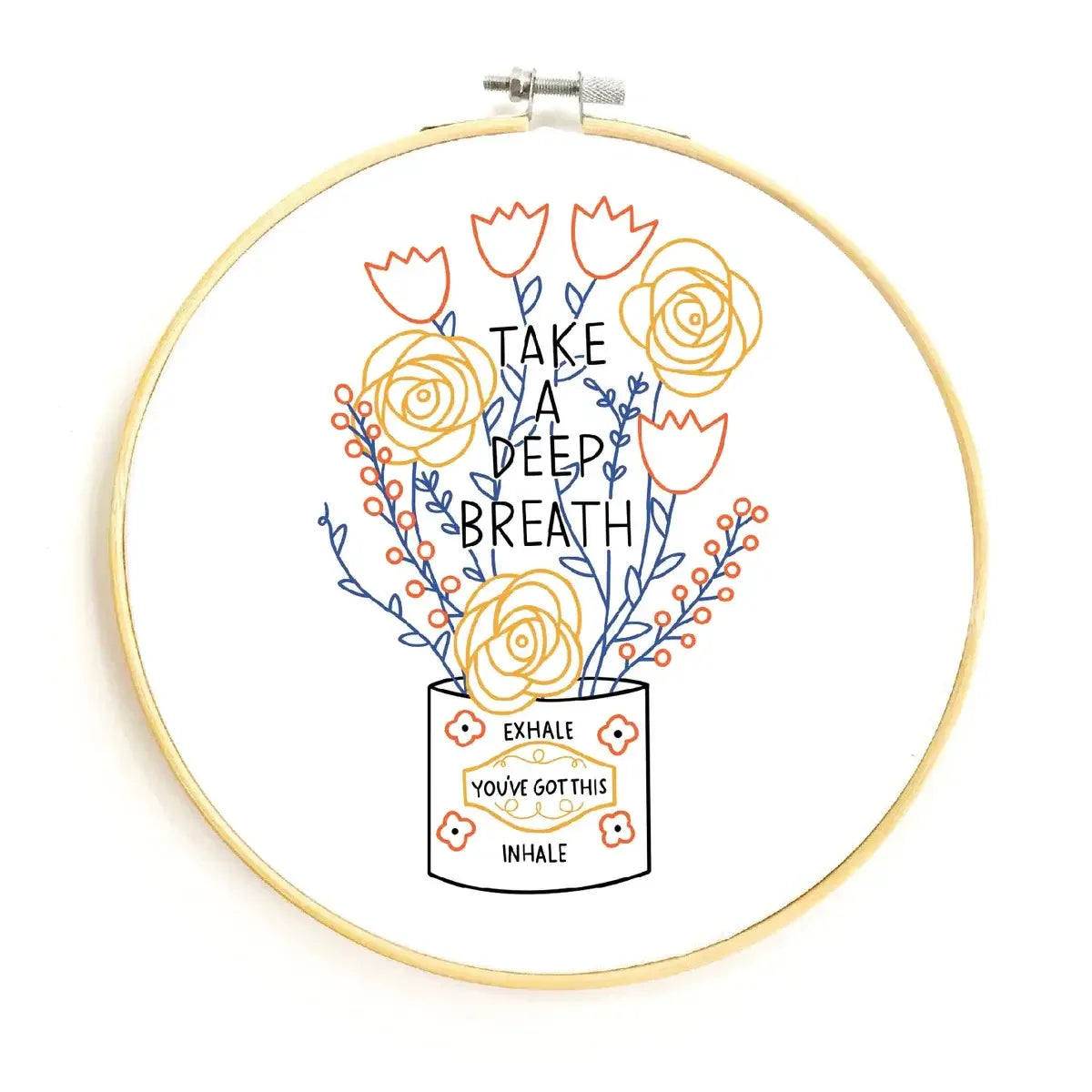 Deep Breath Embroidery Pattern - PDF - Gingiber
