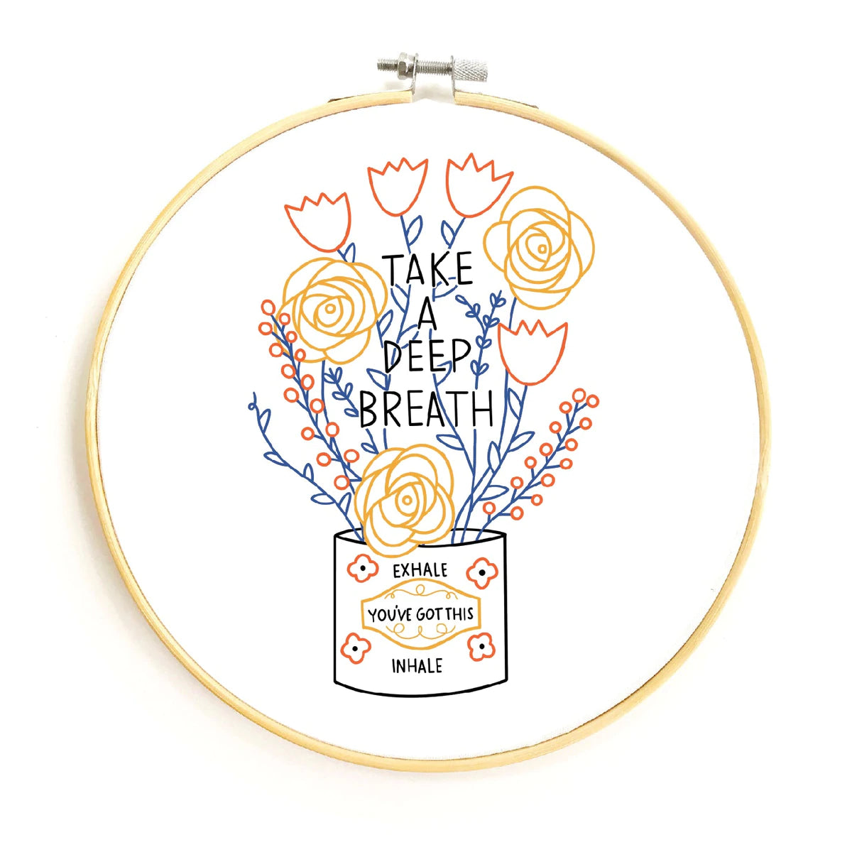Deep Breath Embroidery Pattern - PDF