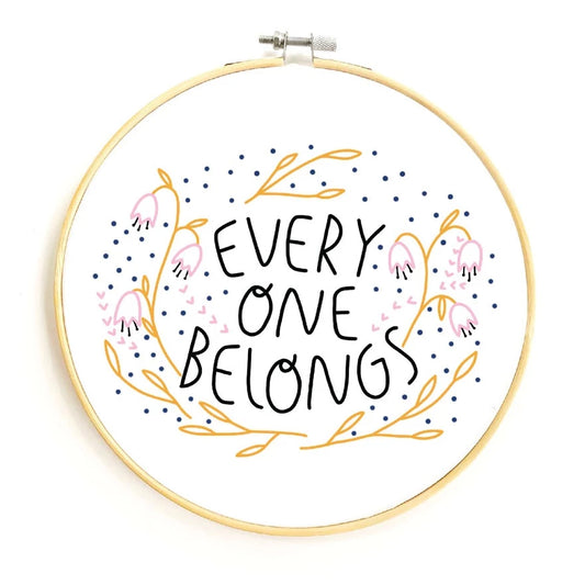 Everyone Belongs Embroidery Pattern - PDF