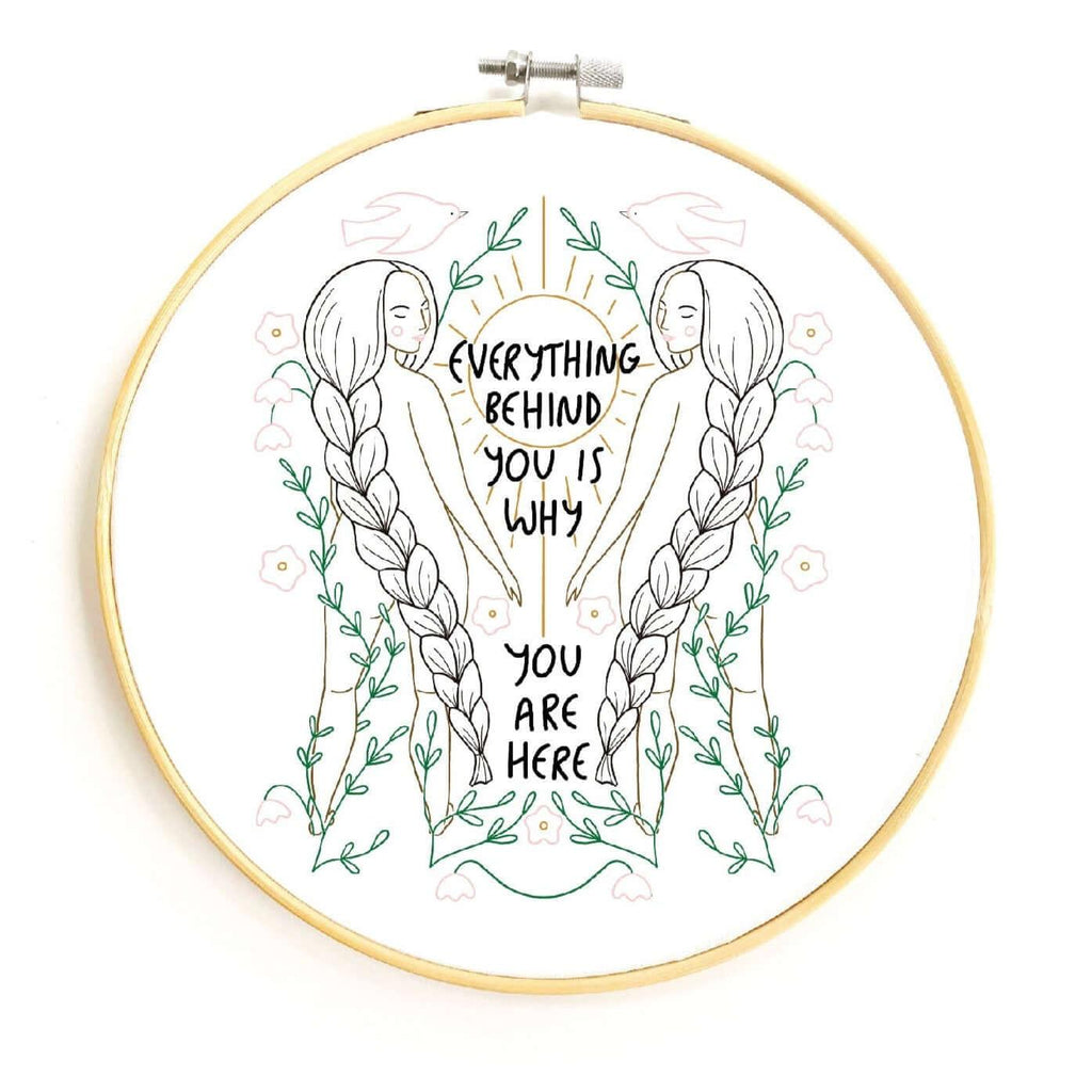 Everything Behind You Embroidery Pattern - PDF - Gingiber