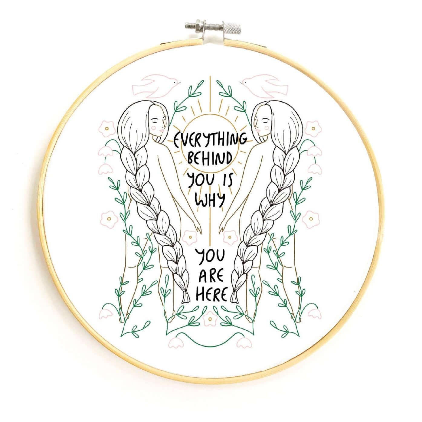 Everything Behind You Embroidery Pattern - PDF - Gingiber