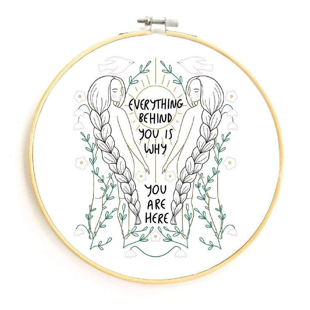 Everything Behind You Embroidery Pattern - PDF - Gingiber
