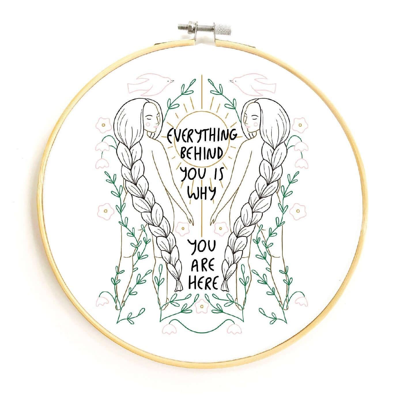 Everything Behind You Embroidery Pattern - PDF - Gingiber