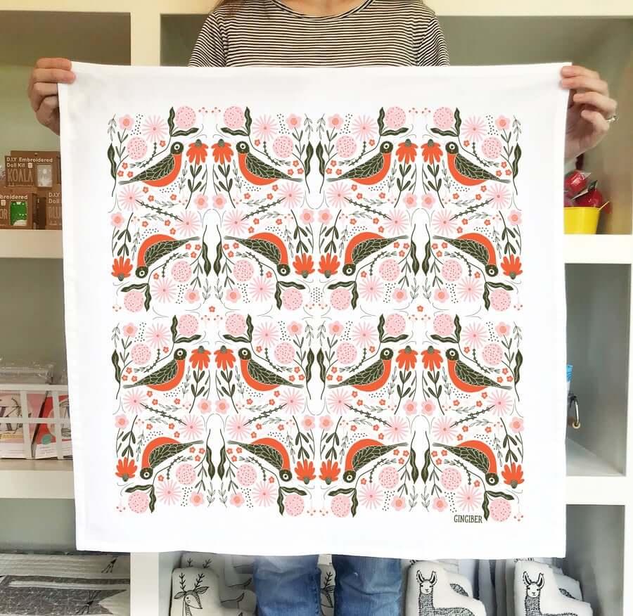 Robin Tea Towel - Gingiber