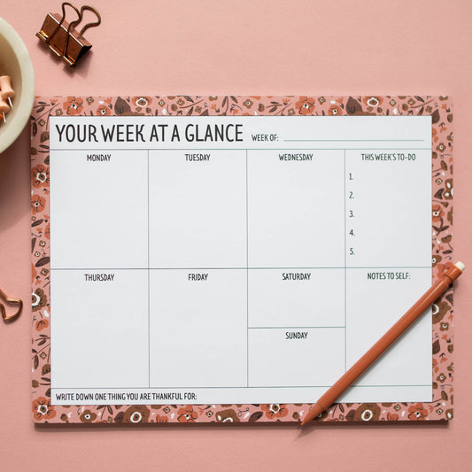 Calico Weekly Planner Notepad
