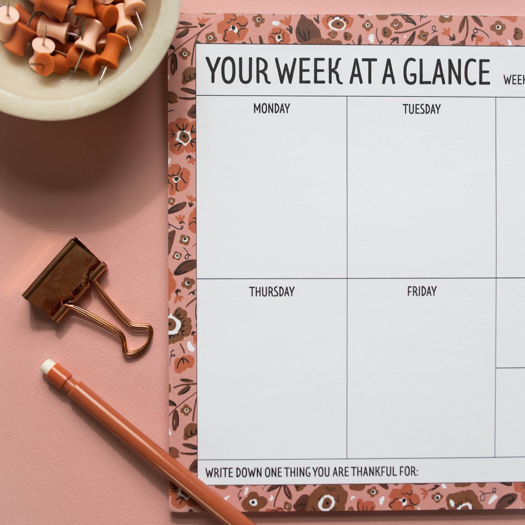 Calico Weekly Planner Notepad