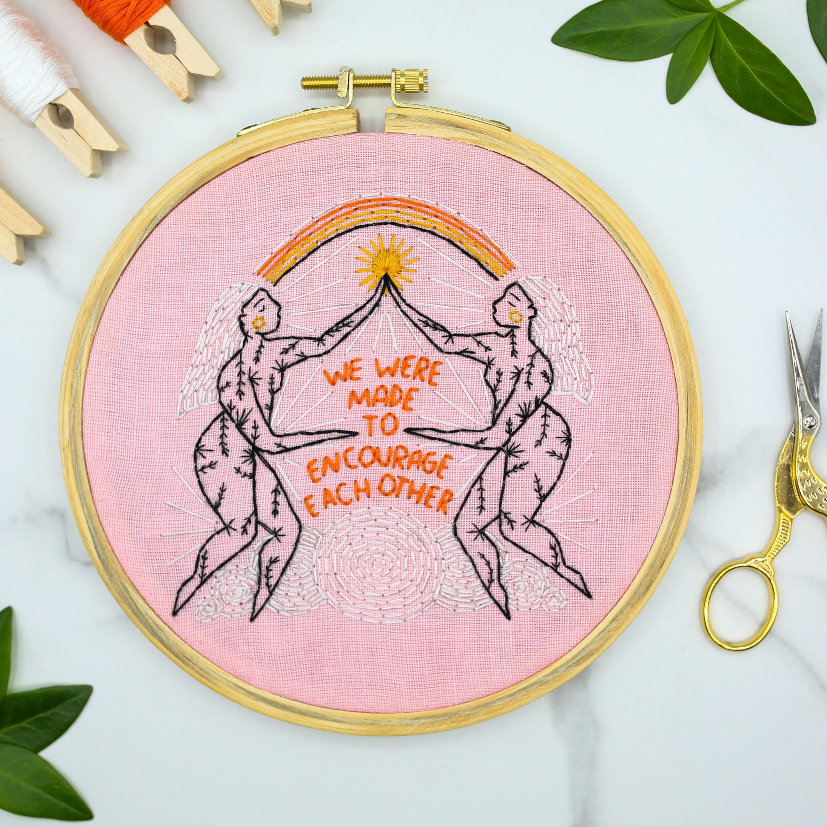Encourage Each Other Embroidery Kit Gingiber