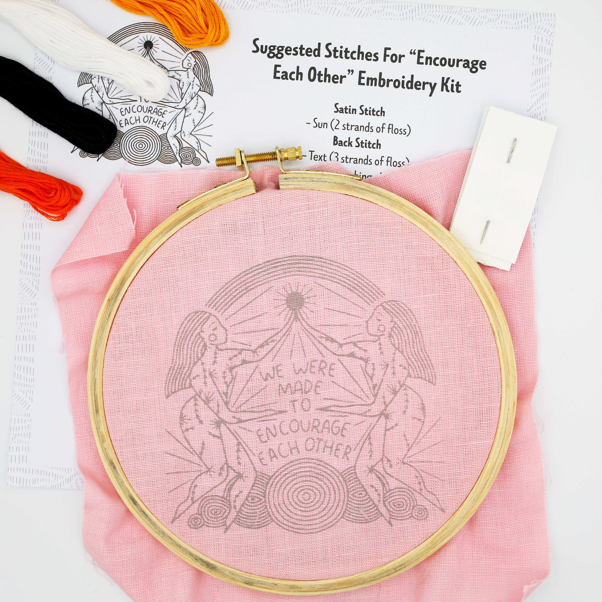 Encourage Each Other Embroidery Kit