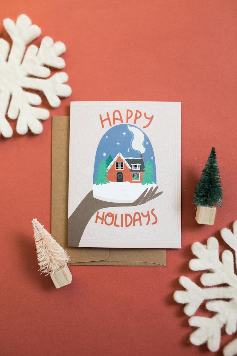 Snow Globe Holiday Card