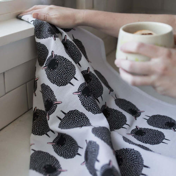 Sheep Tea Towel– Oversized, Absorbent, 100% Cotton – Gingiber
