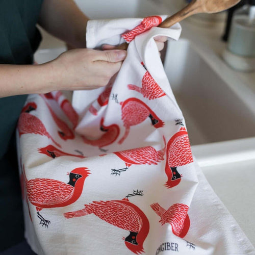 Cardinal Tea Towel - Gingiber
