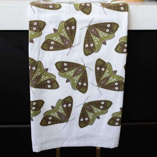 Moths Tea Towel