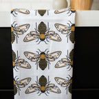 tea towels with illustrated bees
