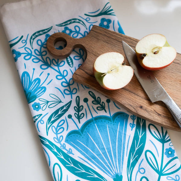 Blue Gingham Ginger Jar Kitchen Towel - Pearls In Bloom