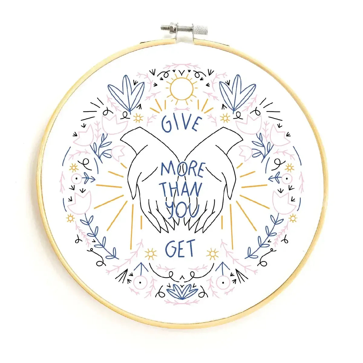 Give More Than You Get Embroidery Pattern - PDF - Gingiber