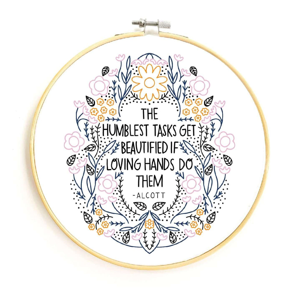 Humblest Task Embroidery Pattern - PDF - Gingiber