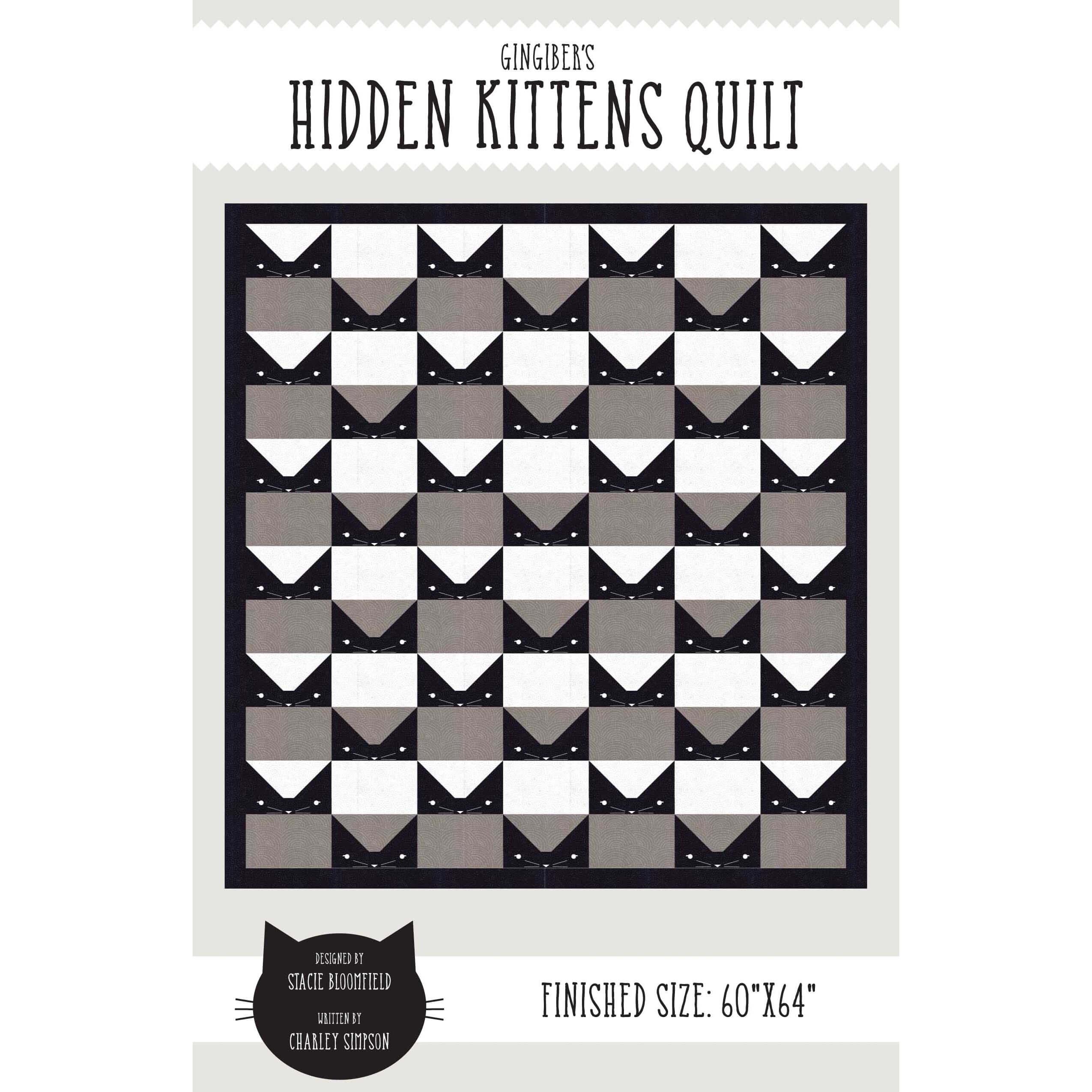 Hidden Kittens Quilt Pattern - PDF - Gingiber