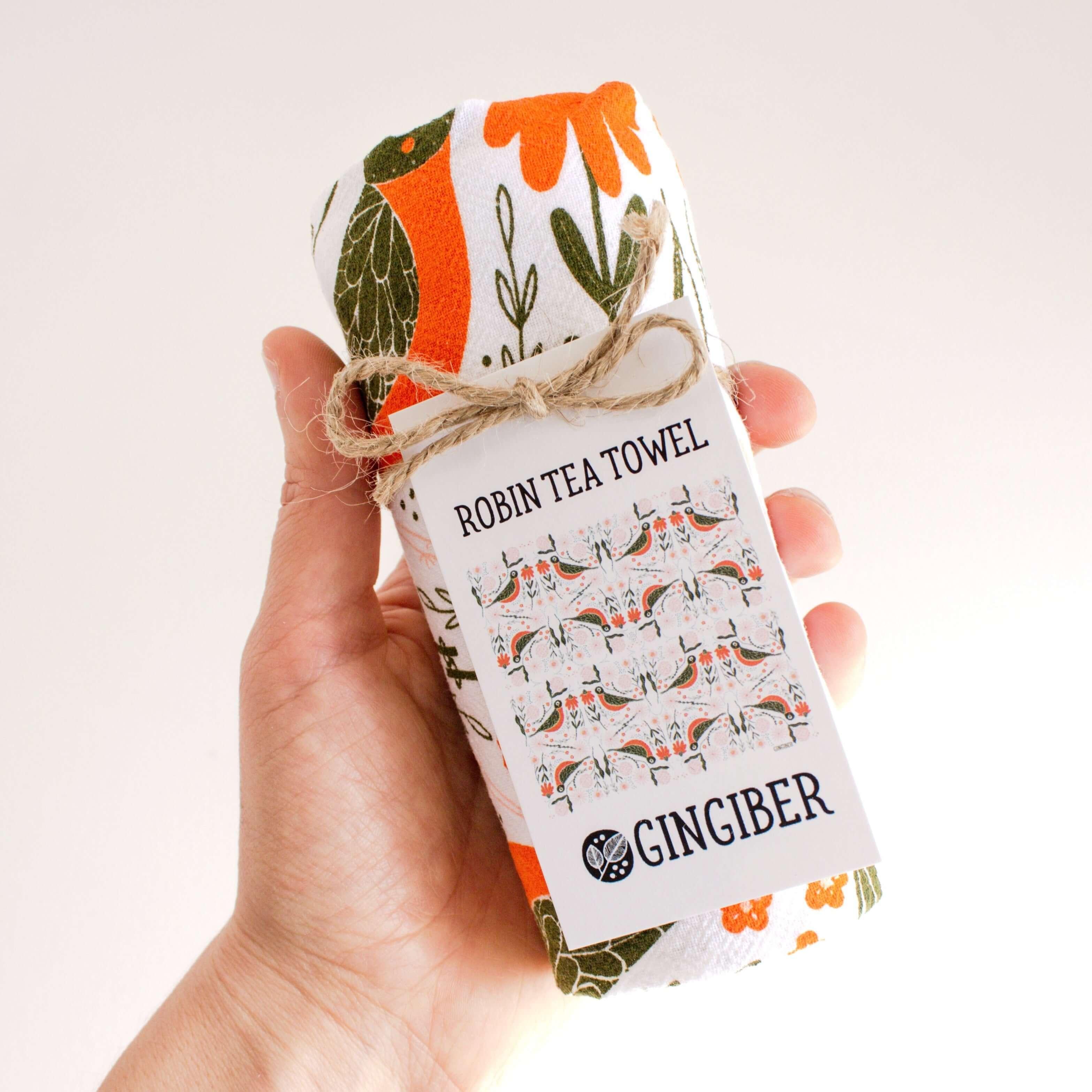 Robin Tea Towel - Gingiber