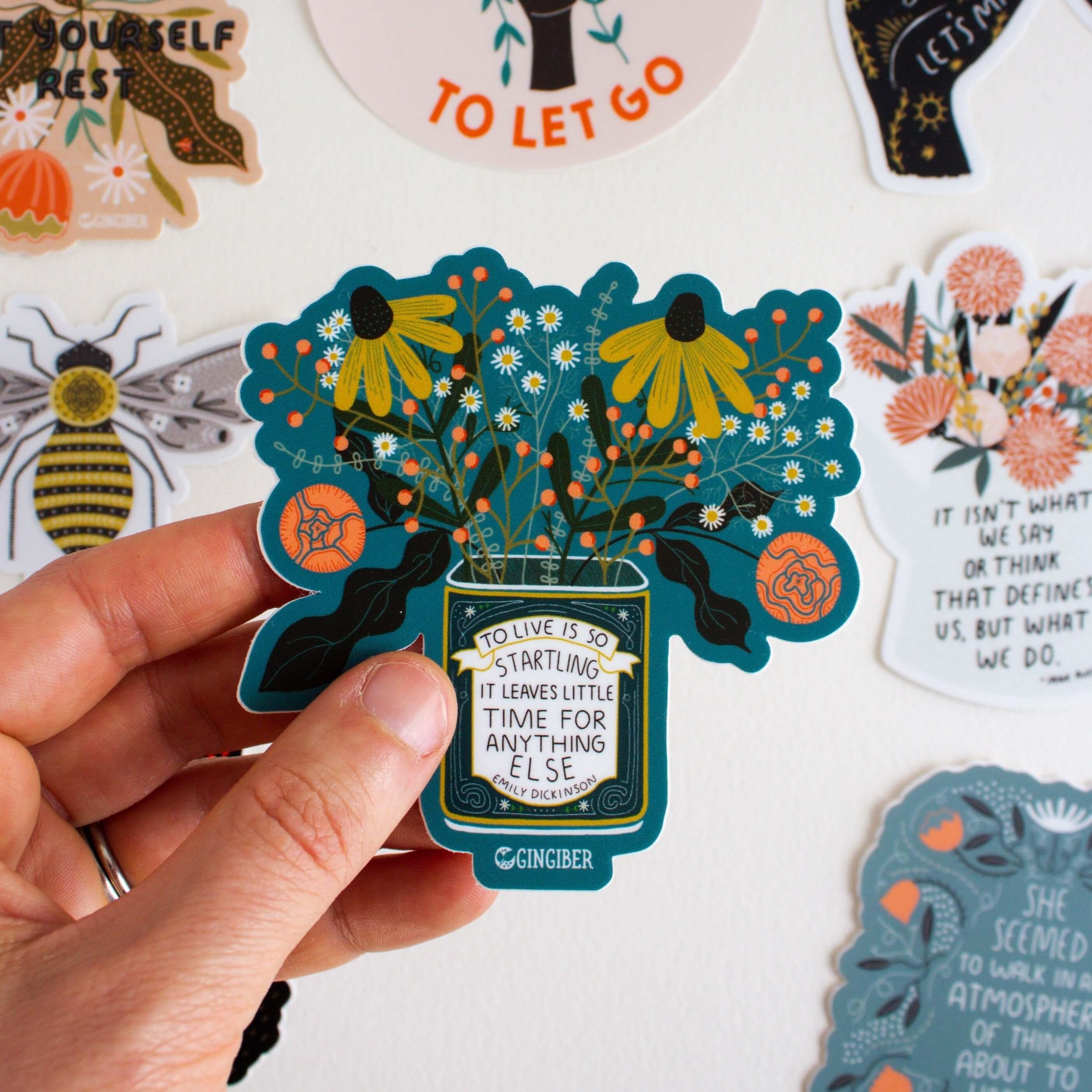 Flower Tin Sticker - Gingiber
