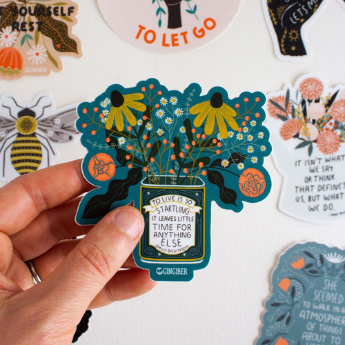 Flower Tin Sticker - Gingiber