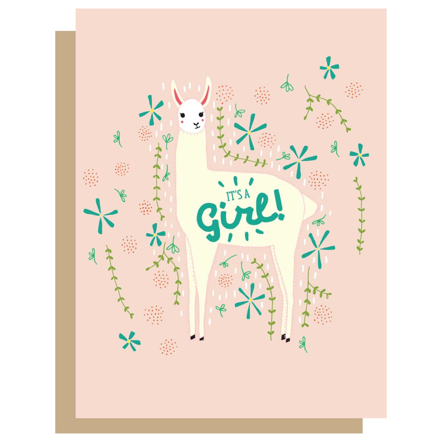 Girl Llama Card