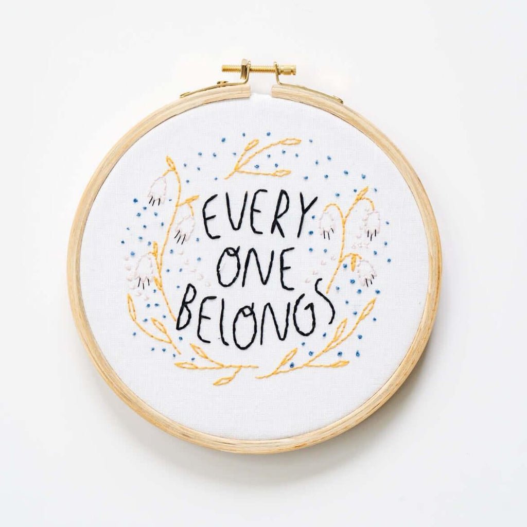 Everyone Belongs Embroidery Pattern - PDF - Gingiber