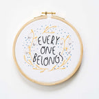Everyone Belongs Embroidery Pattern - PDF - Gingiber