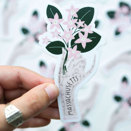 Massachusetts State Flower Sticker